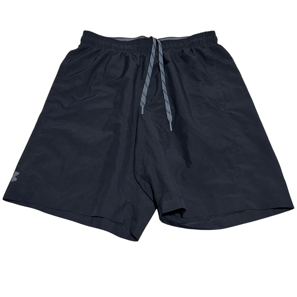 Under Armour HeatGear Shorts Mens Medium 7in Black Loose Fit Athletic Workout